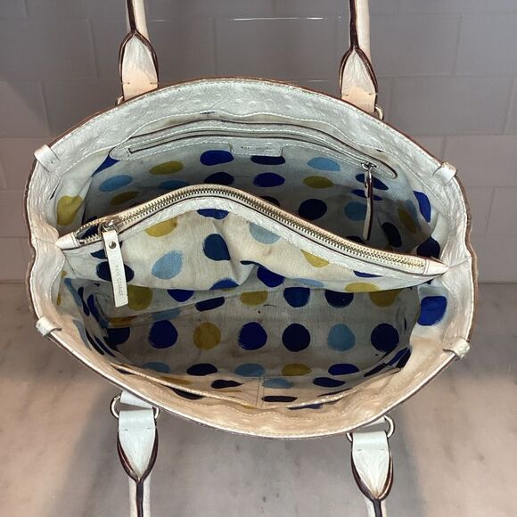Kate Spade Wellesley Quinn Ostrich Tote Preloved - Picture 13 of 16